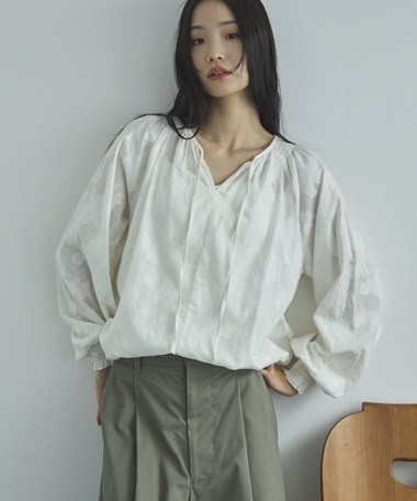 ２ＷＡＹジャガードシャーリングブラウス