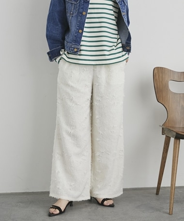 【EC限定】ボタニカルカットジャガードパンツ