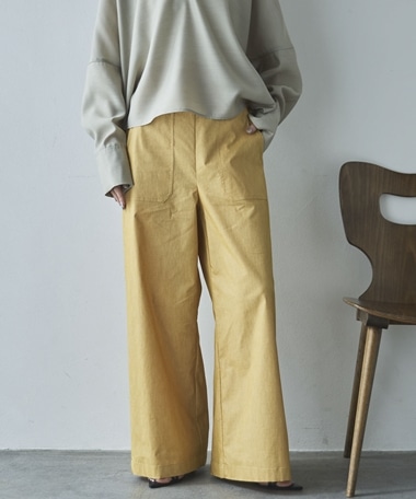 ストレッチリネンベイカーパンツ