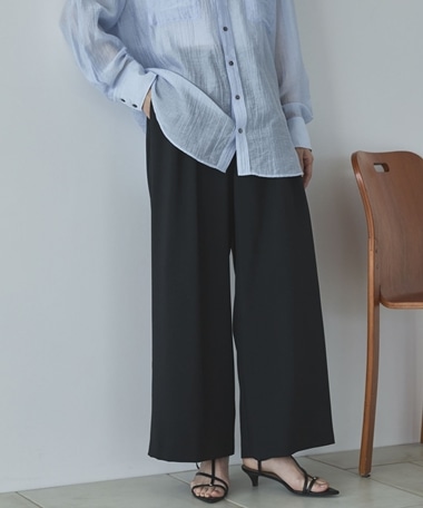 【ハレの日にも】多機能ツータックワイドパンツ