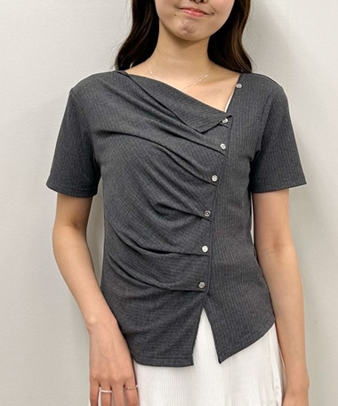 【ＯＮかわ】アシメタックボタンカットＴＯＰＳ　５Ｓ