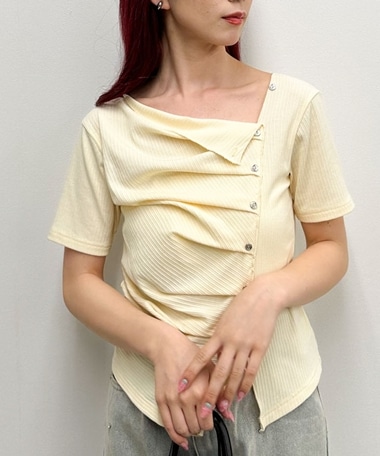 【ＯＮかわ】アシメタックボタンカットＴＯＰＳ　５Ｓ