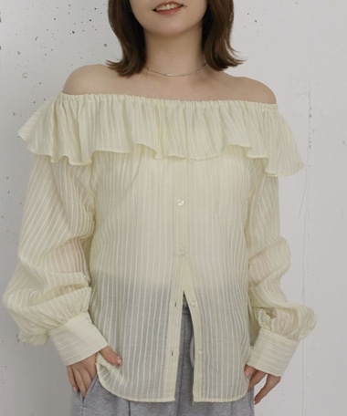 シアーストライプオフショルＢＬ