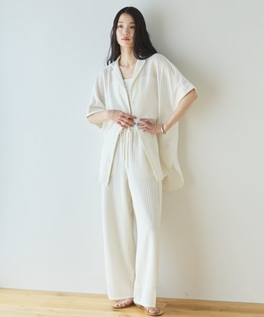 【セットアップ対応】【1秒コーデ】メッシュレースイージーパンツ