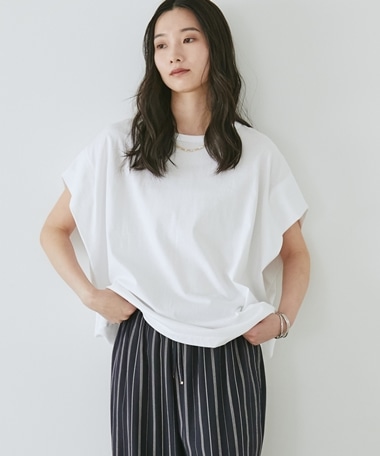袖タックドルマンＴシャツ