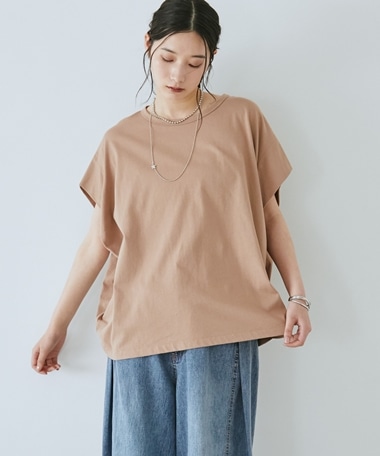 袖タックドルマンＴシャツ