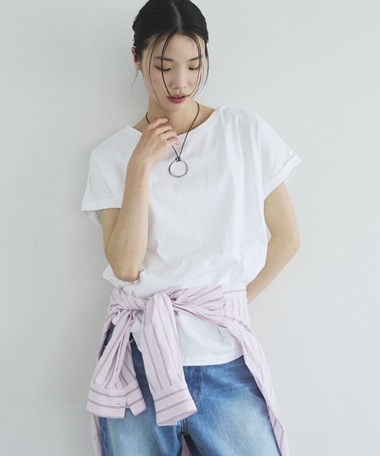 ターンバックスリーブベーシックＴシャツ