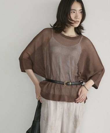 【26AW EC先行予約】ストローヤーンドルマンニット