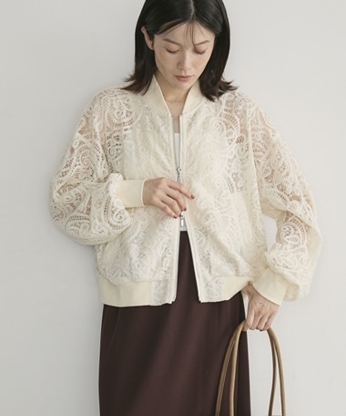 【26AWEC先行予約】ペイズリーレース刺繍ブルゾン