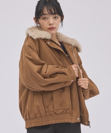 ファー付きアソート中綿ブルゾン