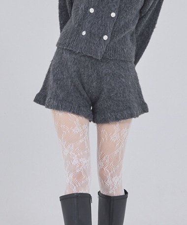 【ＳＥＴ　ＵＰ対応】裾フリルニットショートパンツ
