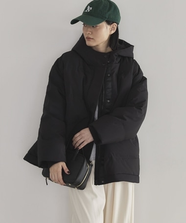 【先行予約】フーディ―ミドルダウンコート